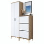 Hanah Home Soporte de Entrada Nogal y Blanco